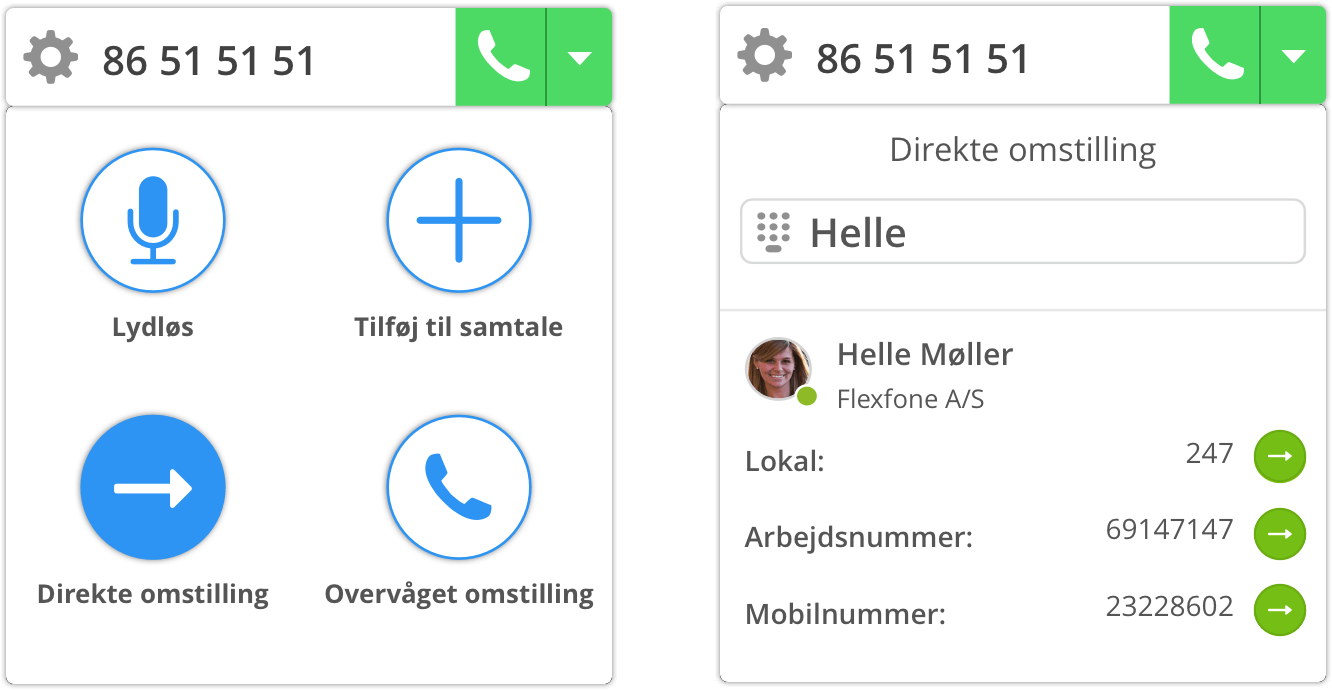 OMSTILLING På Myfone.dk kan man omstille sine opkald direkte i sin browser. Vi har også bygget omstillingsfunktionen ind i vores Myfone app. Vælg nemt om du vil lave en direkte eller overvåget omstilling.