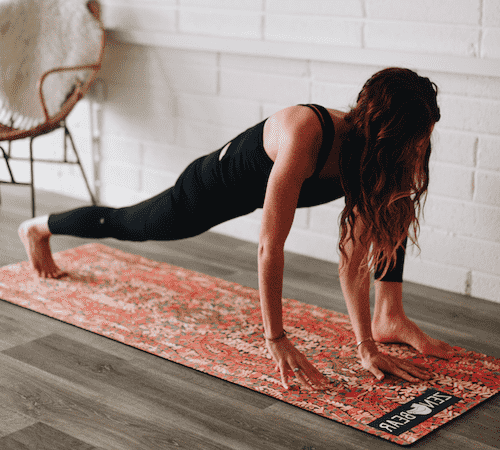 Woman in yoga pose Woman in yoga pose