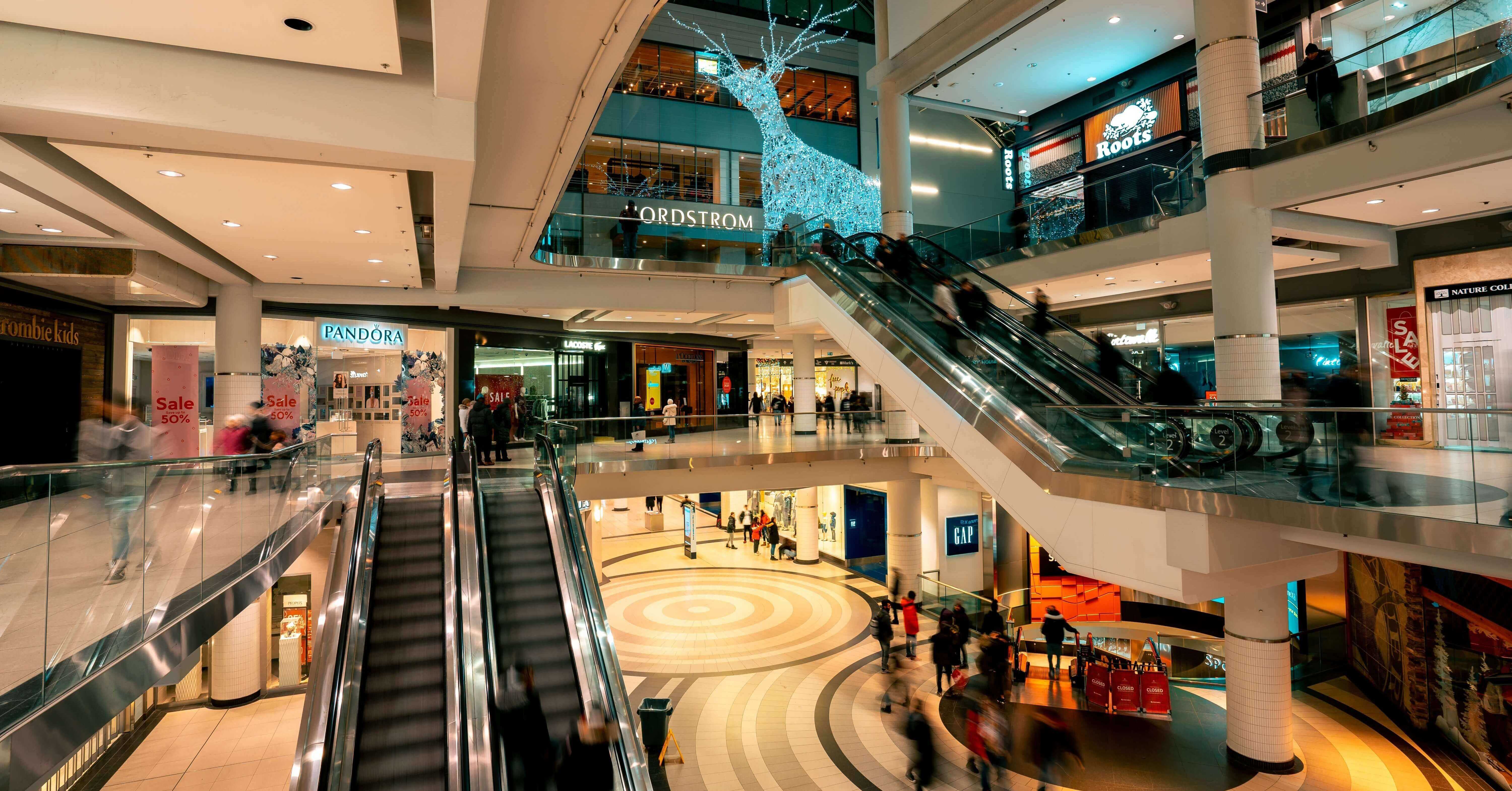 people in a shopping centre