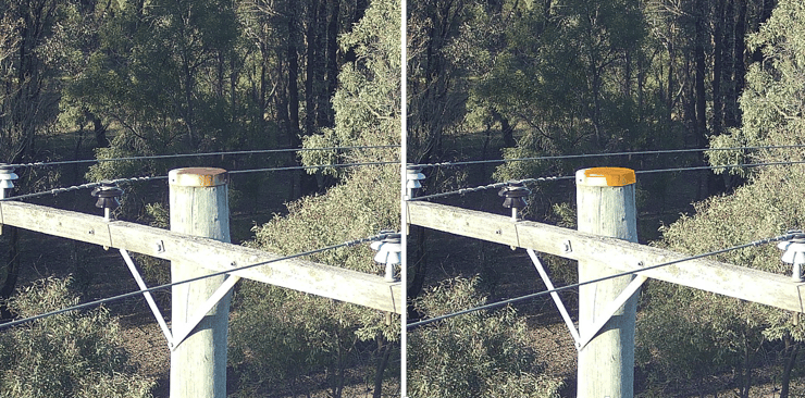 Corrosion on powerpole