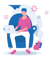 man sitting on chair with computer practicing mindfulness