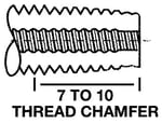 taper tap thread chamfer