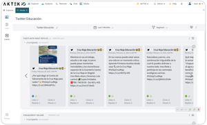 social media posting and publishing on AKTEK iO