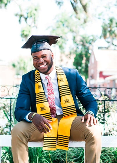 Man wearing Graduation Cap