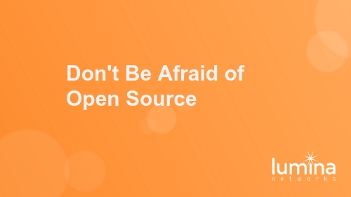 Don’t Be Afraid of Open Source