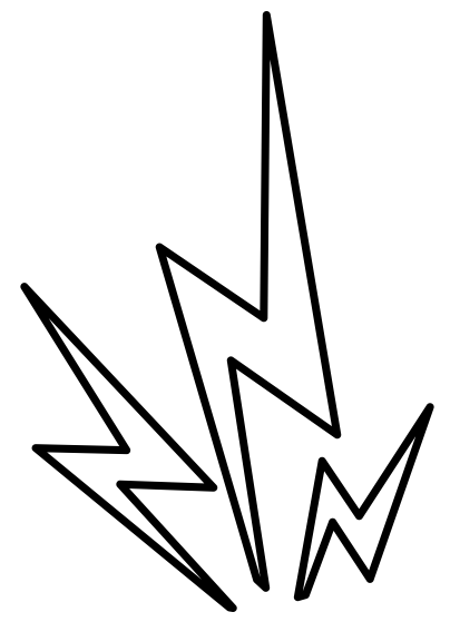 LIghtning speed icon black