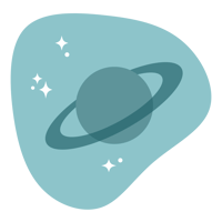 Illustration of a ringed planet, maybe Saturn, with a couple moons within its orbit