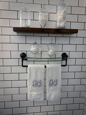 Bathroom tile accent wall
