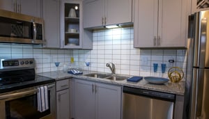 Stacked 3x6 subway tile