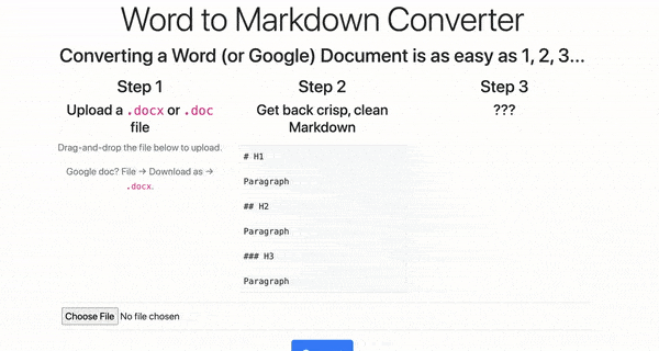 Word to Markdown Converter