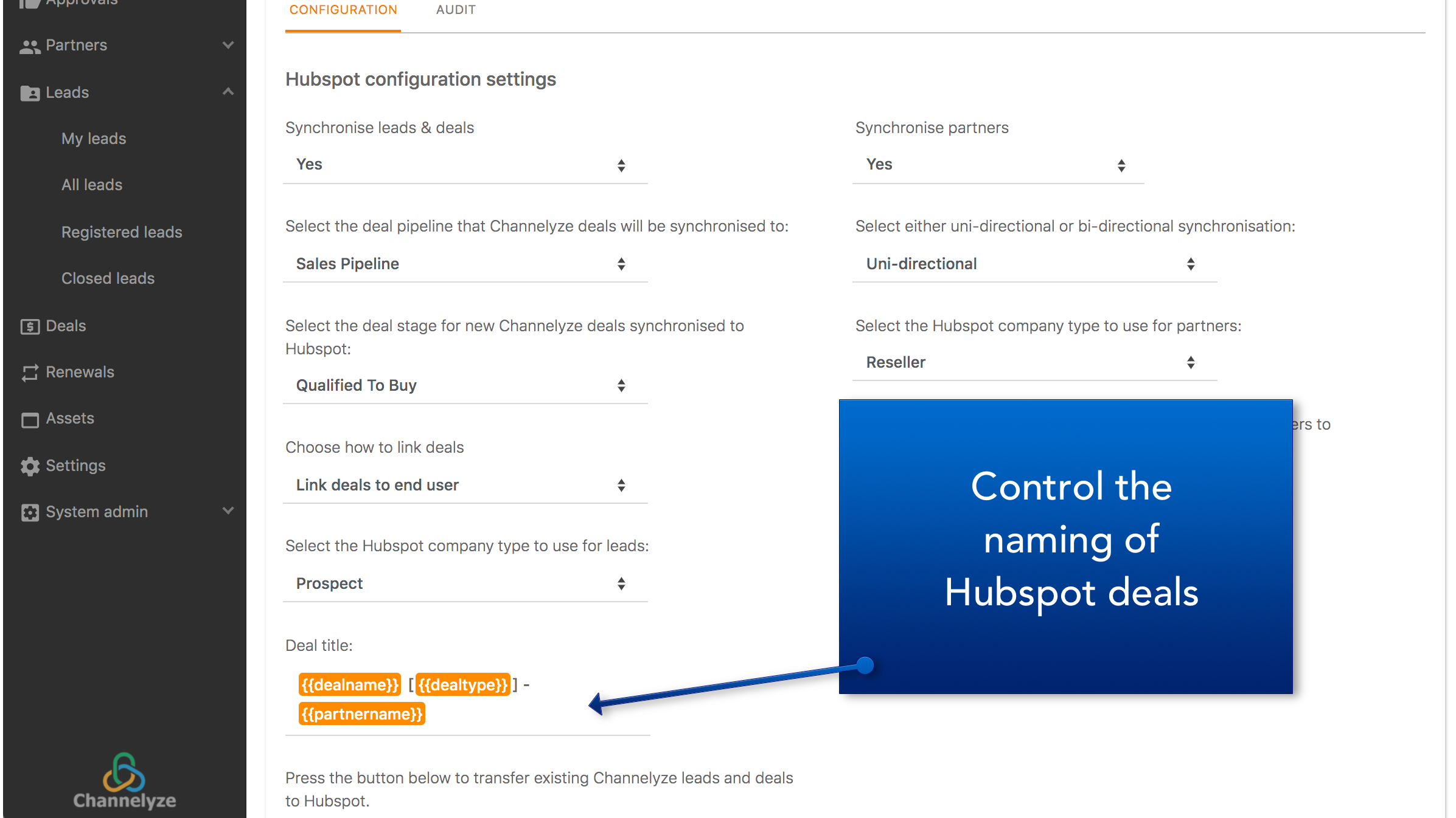 Naming of HubSpot deals