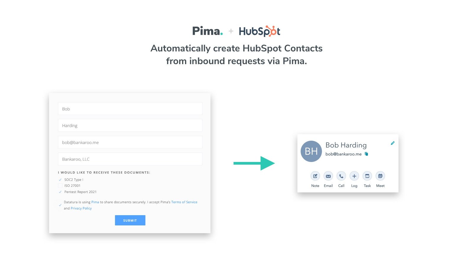 Capture leads from Pima's request center.