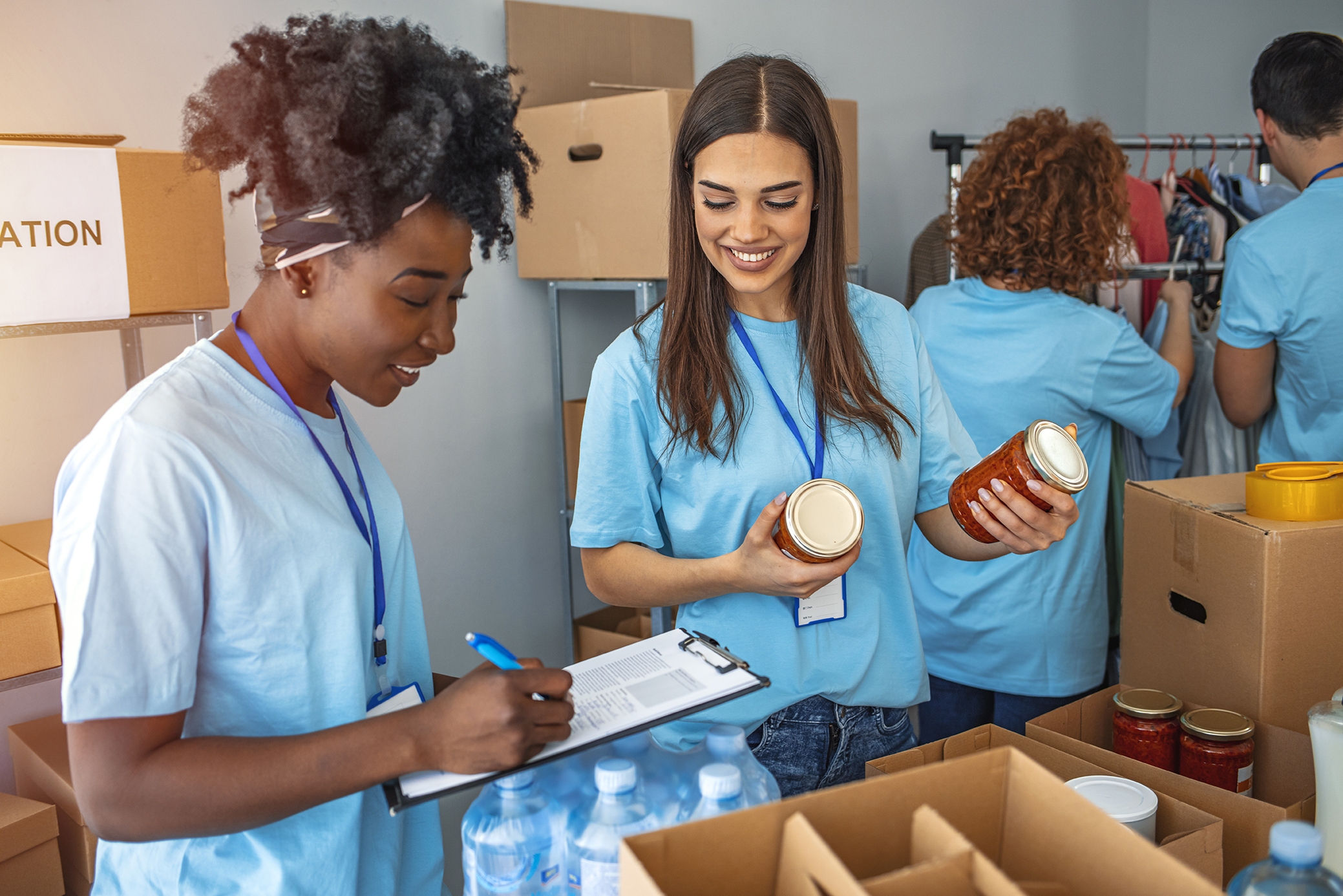 women helping