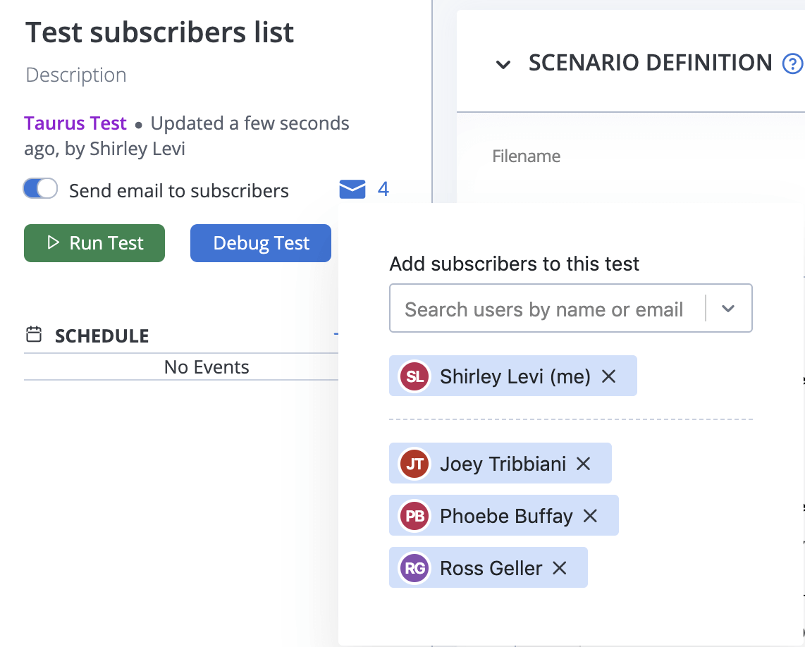 Test Email Subscribers