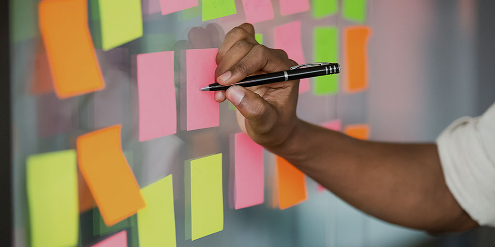 Writing-on-post-its