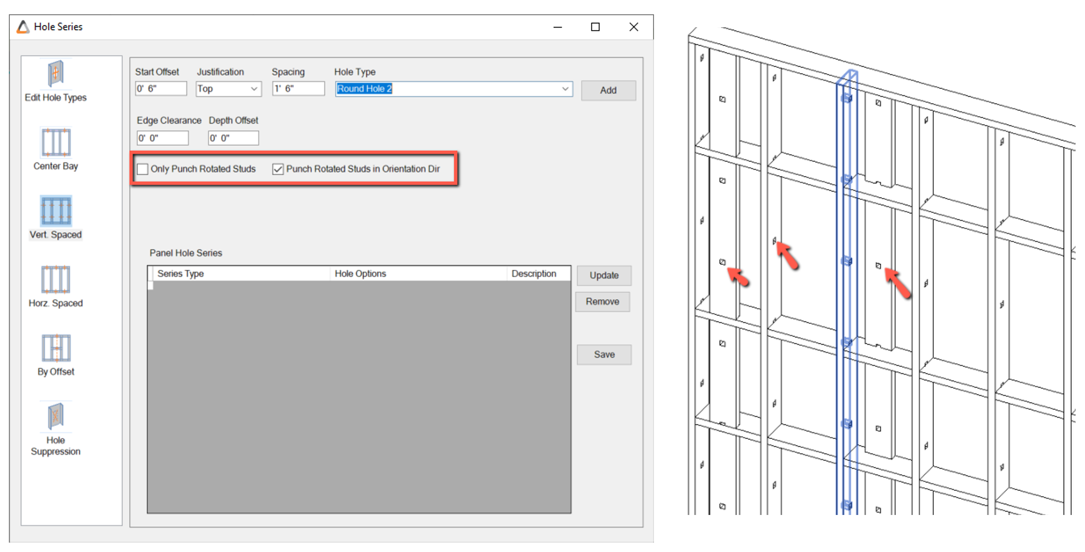 StrucSoft Solutions MWF punch holes