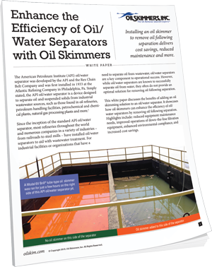 Enhance the Efficiency of Oil/ Water Separators