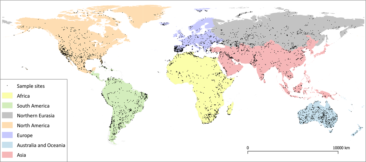 Validation datasets for land cover changes