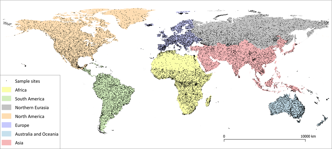 Validation datasets for land cover