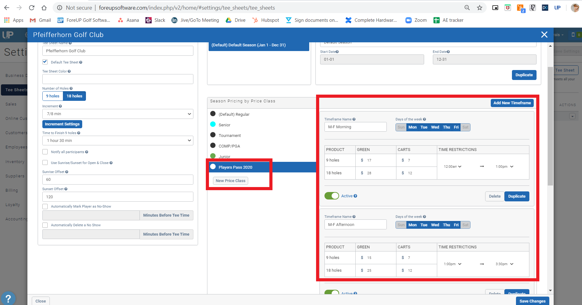 creating price classes