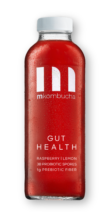 gut health kombucha bottle