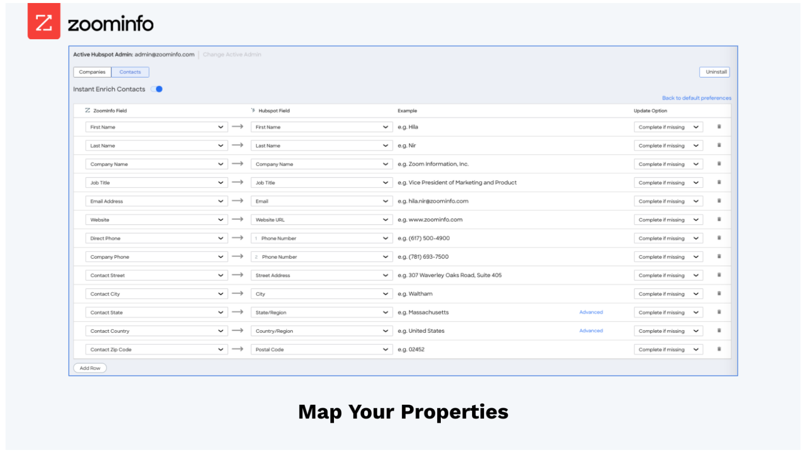 ZoomInfo Inbound Enrich HubSpot Integration Connect Them Today