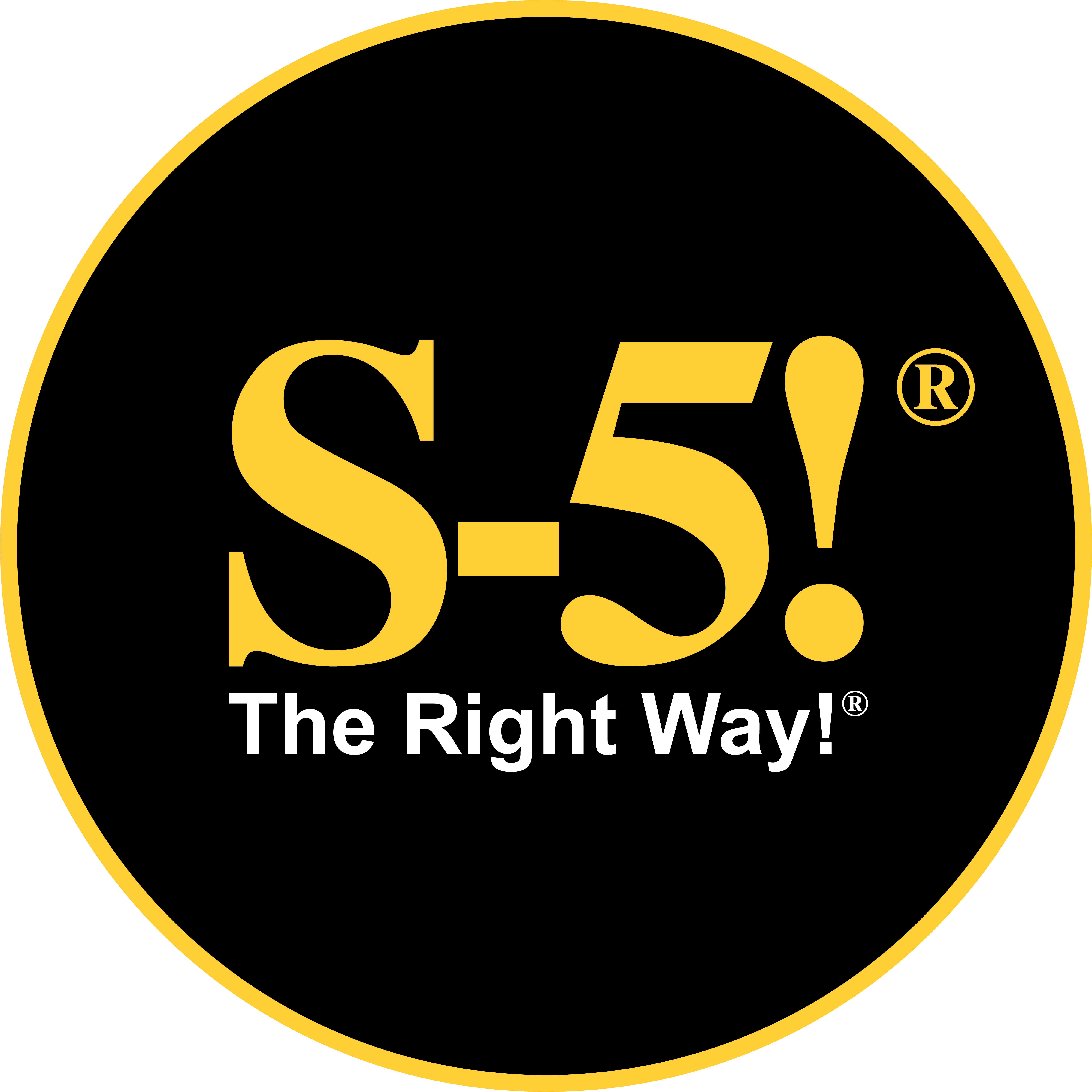 S-5® The Right Way® Black and Yellow Logo