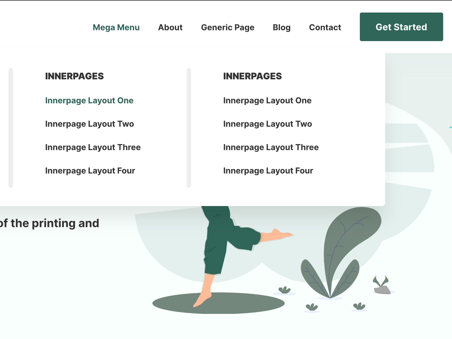 Customizable Mega Menu