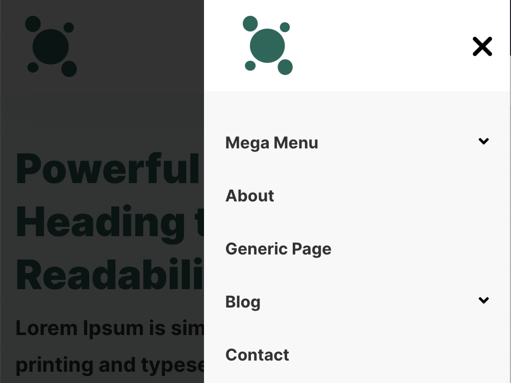 Modern Mobile Drawer Sidebar Menu