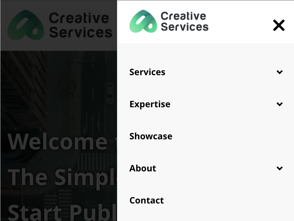 Modern Mobile Drawer Sidebar Menu