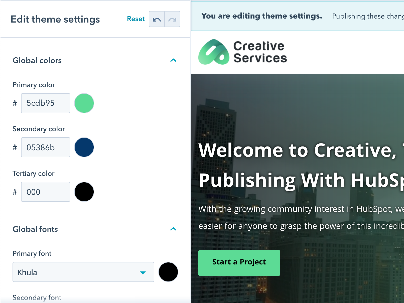 Powerful Theme Settings