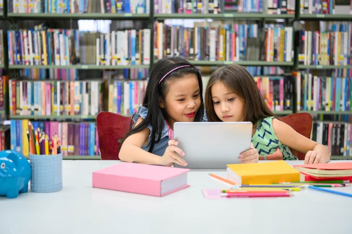two girls autism learning sight words