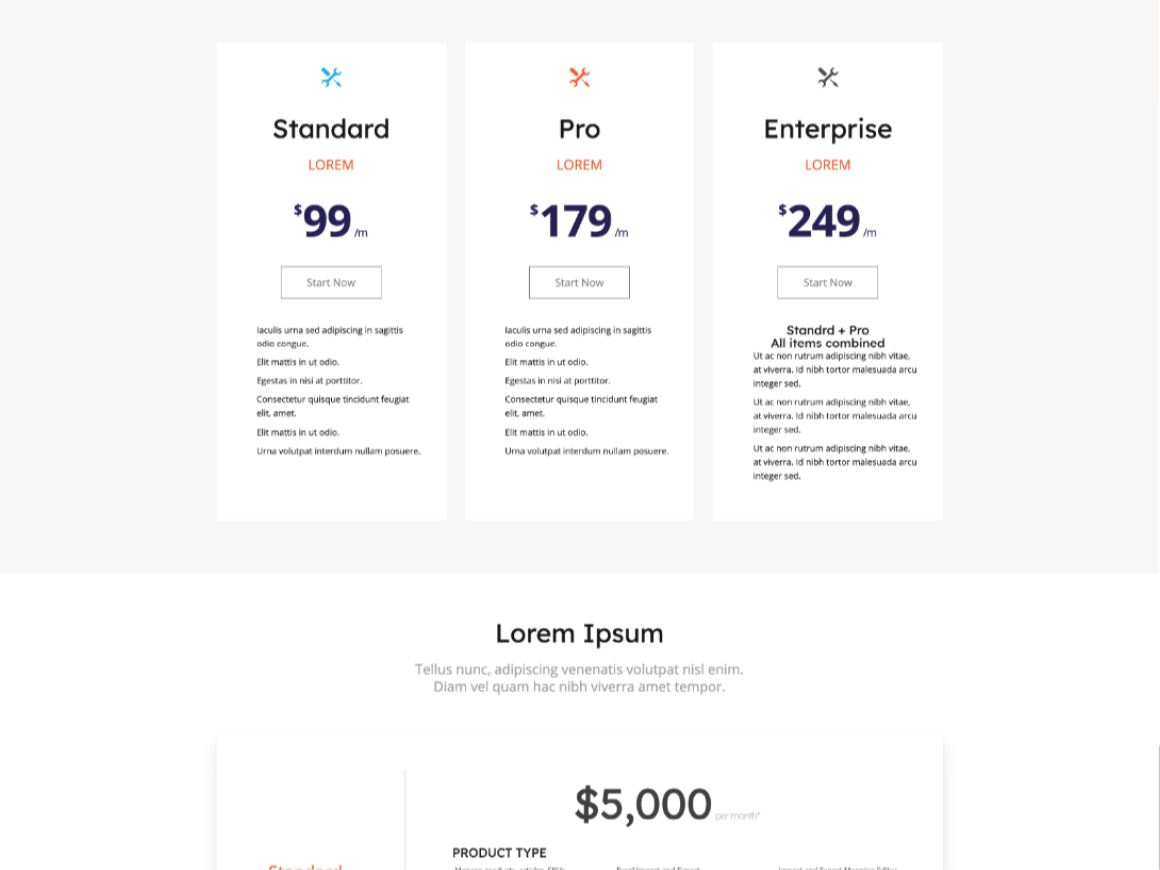 Showcase Pricing Options