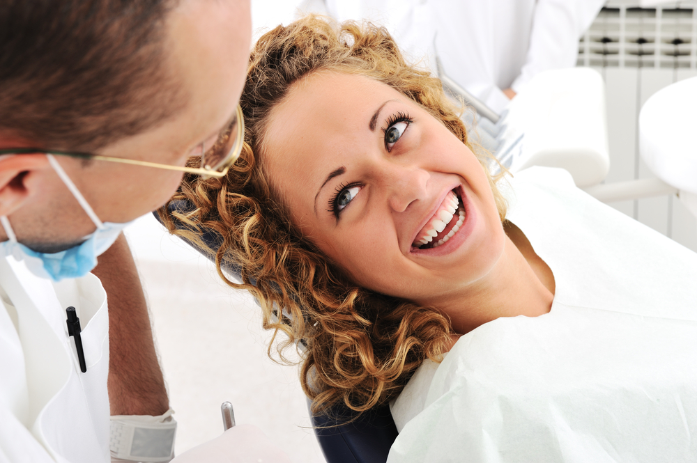 Teeth checkup at dentists office