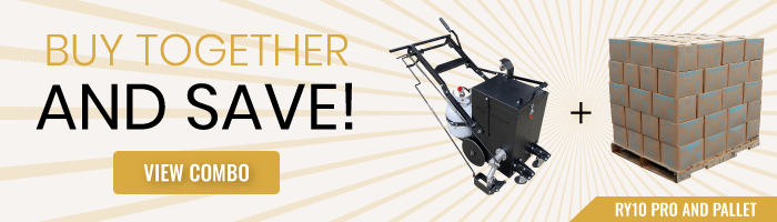 Buy an RY10 crack fill melter and a pallet of rubberized crack filler and save