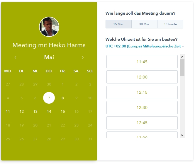HubSpot_Terminbuchung