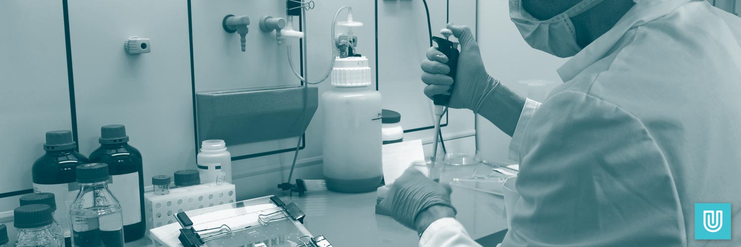 Why choose natural rubber latex gloves? In use in a laboratory setting.