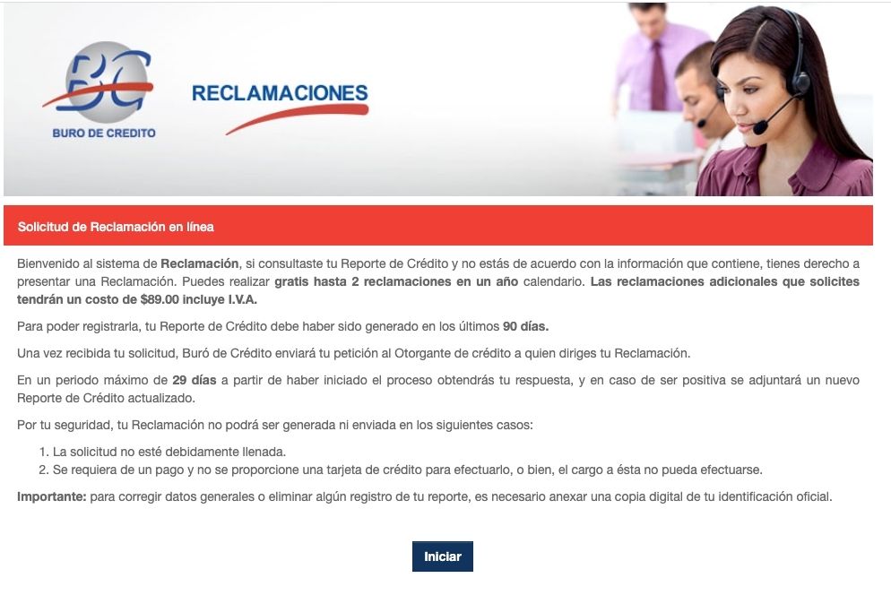 Reclamacion Buro de Credito
