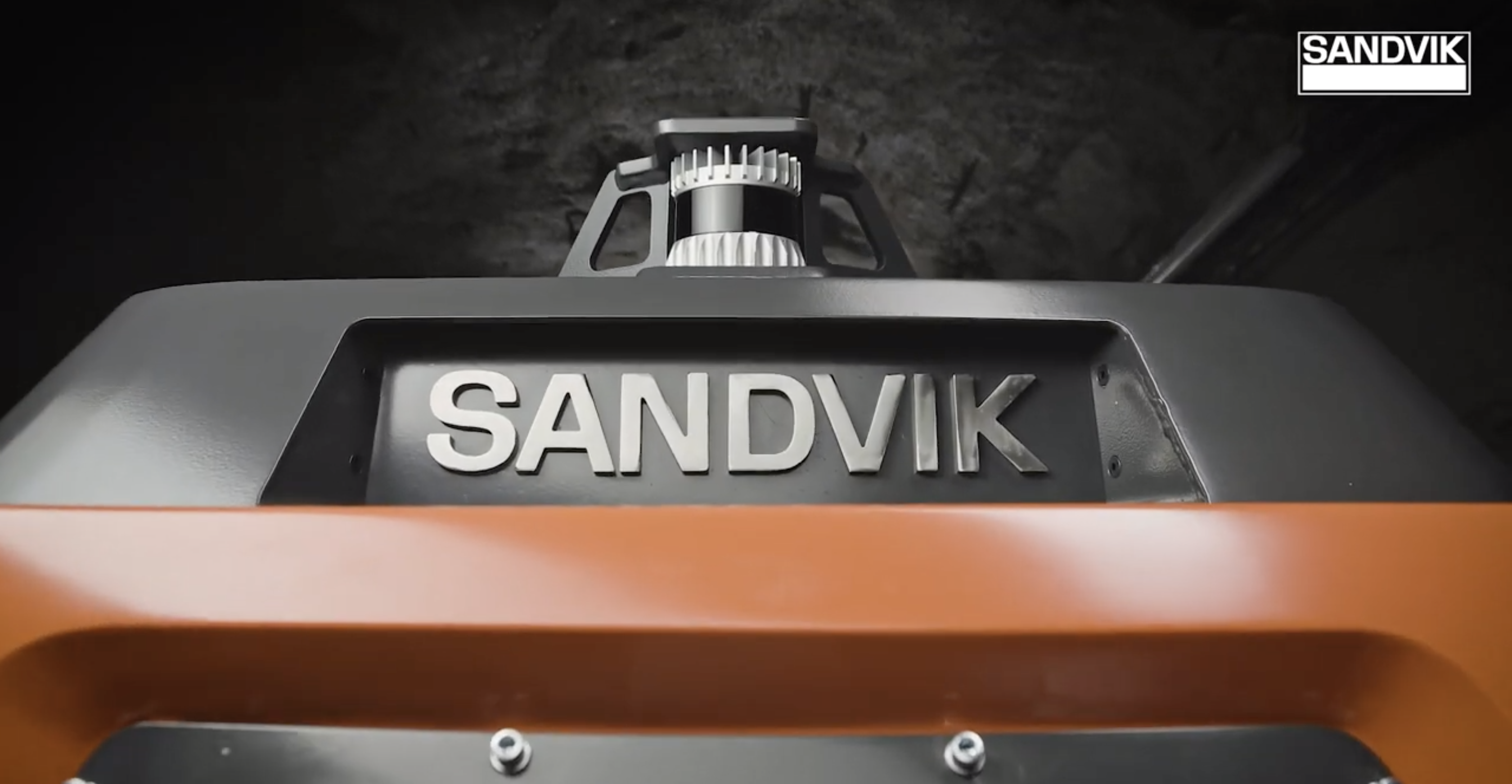 Ouster sensor mounted on the Sandvik Automine Concept vehicle