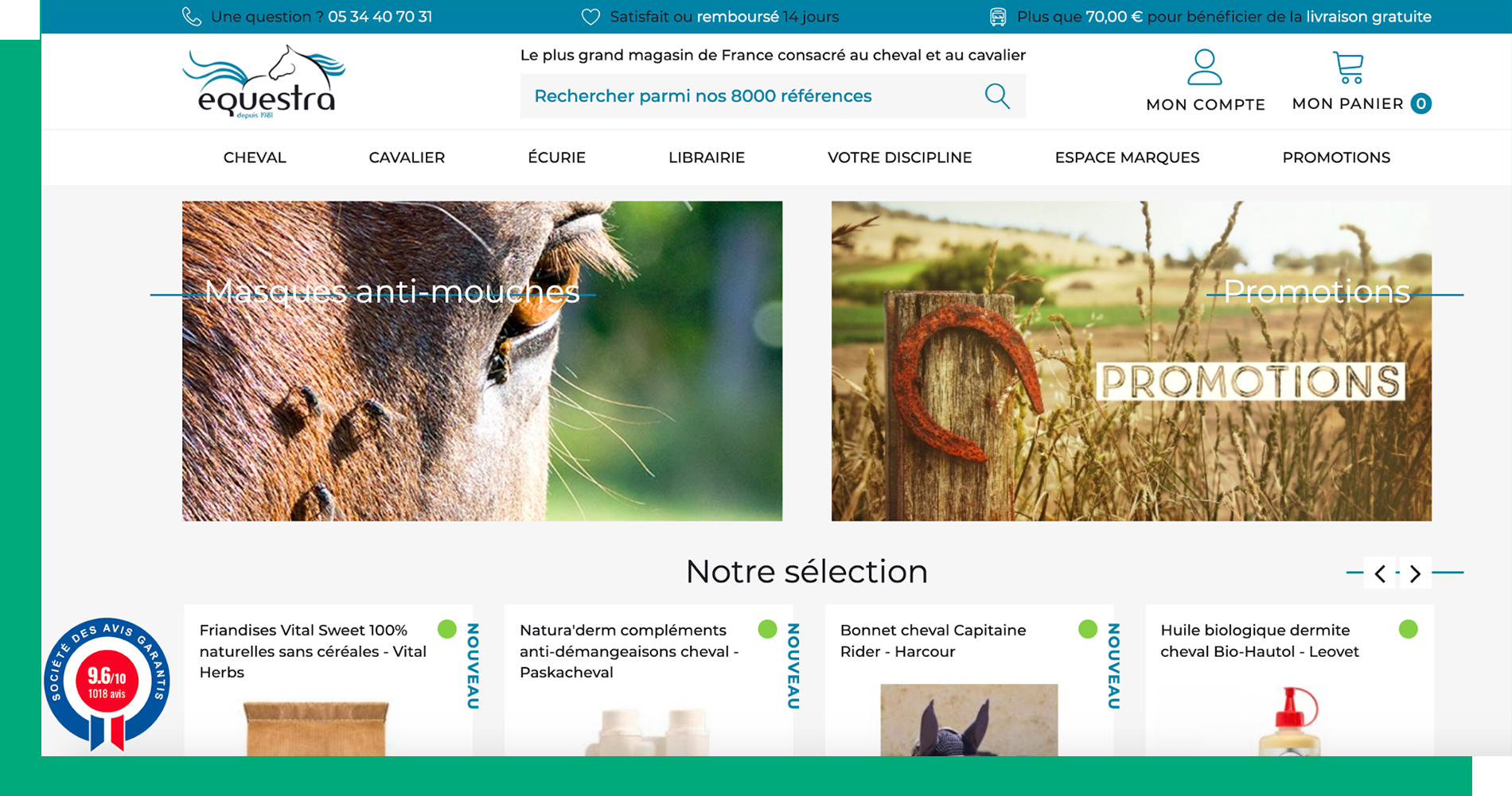 Equestra homepage