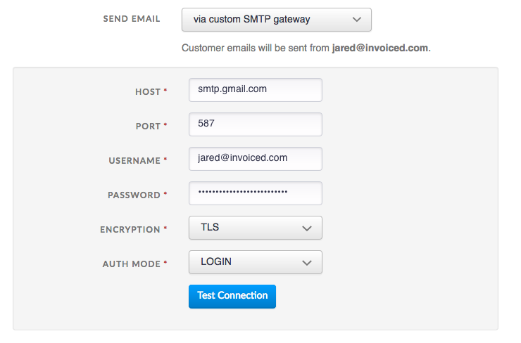 Custom SMTP