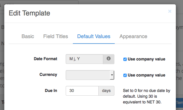 template-default-values