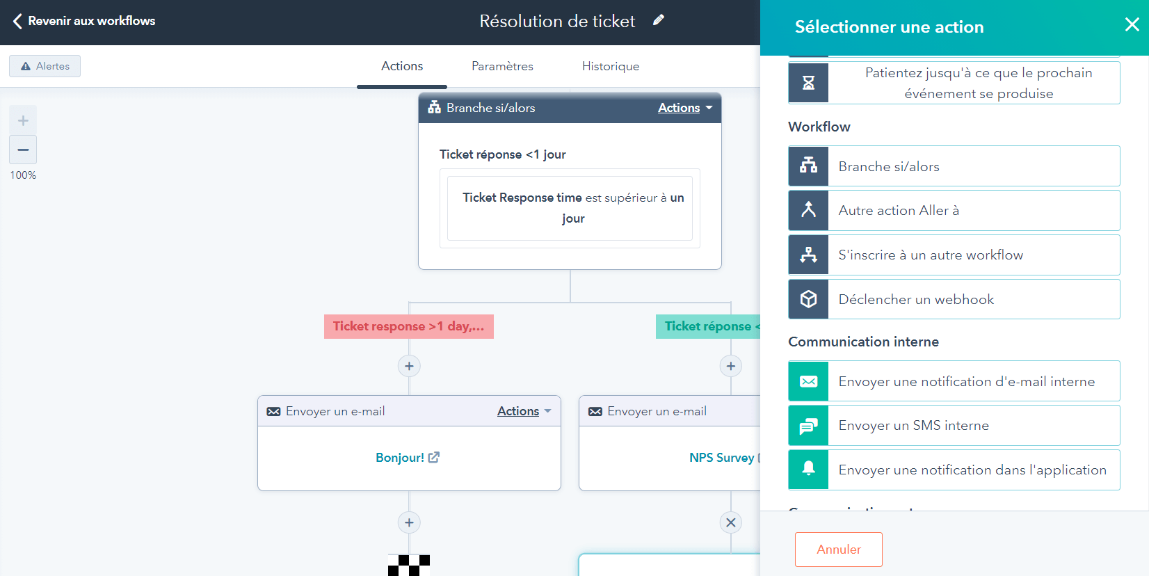 automatisation tickets