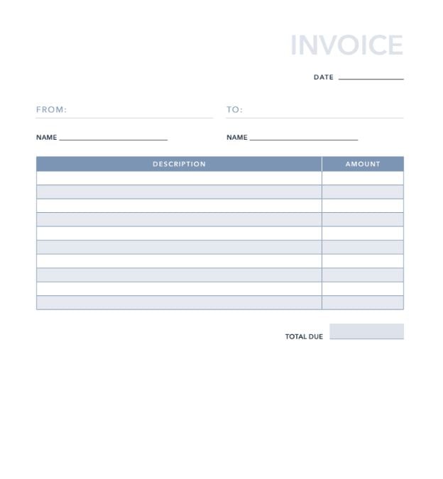 Simple Invoice Template Excel pulp