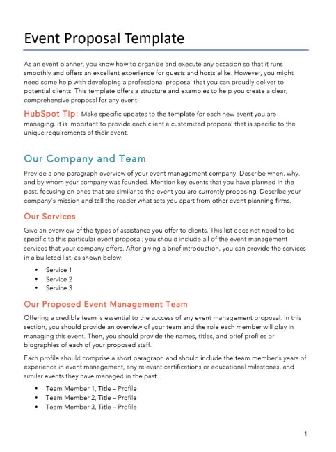 Event Proposal Example Gambaran