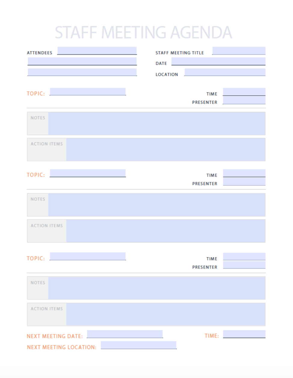 9 Free Agendas Schedules Excel Templates Examples Hubspot