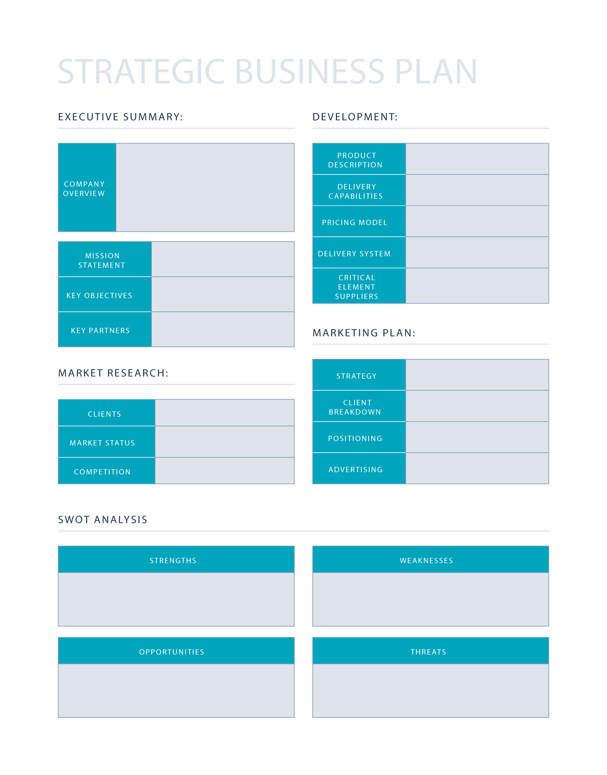 business startup plan template