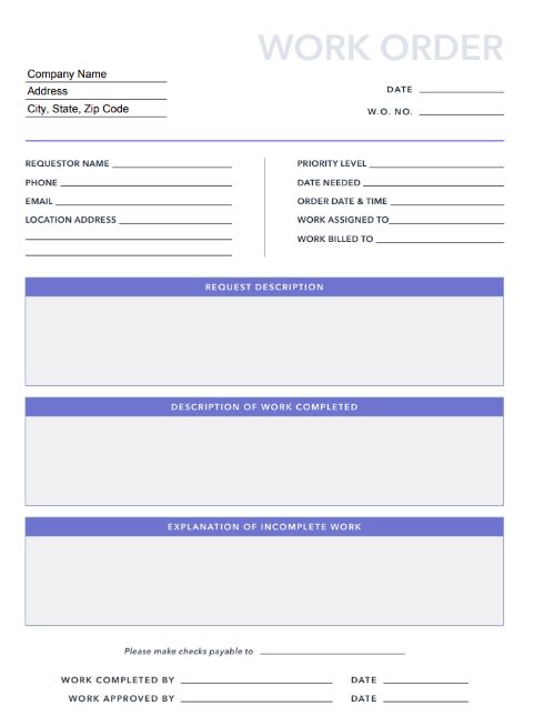 Offer request. Overtime approval form. Work order. Email order Template. Offer request Template.