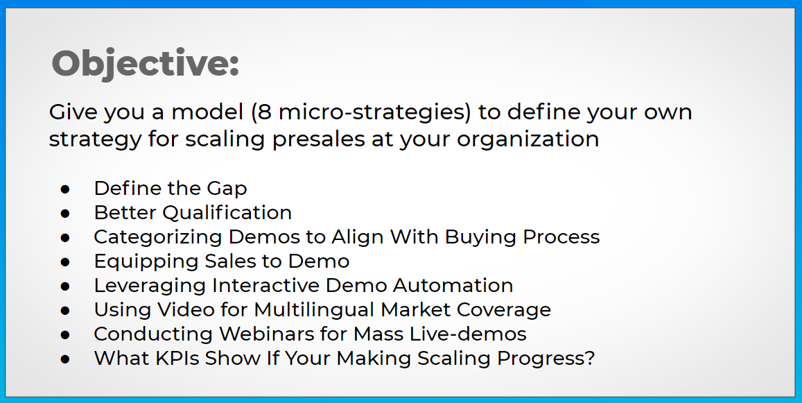 8 micro-strategies to scale presales.