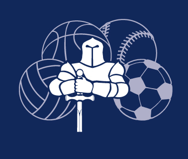 Trinitas booster club - knight with sports balls